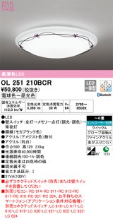 オーデリック　OL251210BCR　シーリングライト 6畳 調光 調色 Bluetooth リモコン別売 LED一体型 電球色〜昼光色 [♭]