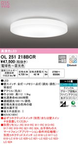 オーデリック　OL251218BCR　シーリングライト 10畳 調光 調色 Bluetooth リモコン別売 LED一体型 電球色〜昼光色 [♭]