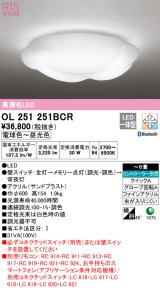 オーデリック　OL251251BCR　シーリングライト 6畳 調光 調色 Bluetooth リモコン別売 LED一体型 電球色〜昼光色 [♭]