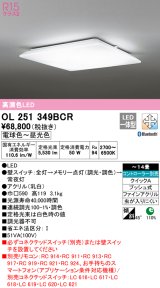 オーデリック　OL251349BCR　シーリングライト 14畳 調光 調色 Bluetooth リモコン別売 LED一体型 電球色〜昼光色 [♭]