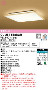 オーデリック　OL251568BCR　シーリングライト 6畳 調光 調色 和風 Bluetooth リモコン別売 LED一体型 電球色〜昼光色 白木(ウェンジ色) [♭]