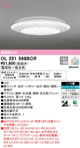 オーデリック　OL251598BCR　シーリングライト 10畳 調光 調色 Bluetooth リモコン別売 LED一体型 電球色〜昼光色 [♭]