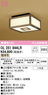 オーデリック　OL251844LR(ランプ別梱)　シーリングライト 非調光和風 LEDランプ 電球色 杉(民芸塗)