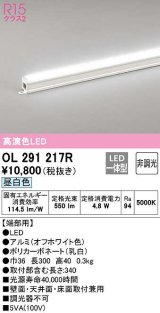 オーデリック　OL291217R　間接照明 非調光 LED一体型 昼白色 屋内用 長300 端部用 オフホワイト