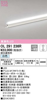 オーデリック　OL291236R　間接照明 調光 調光器別売 LED一体型 白色 屋内用 ノーマルパワー 長1200 オフホワイト