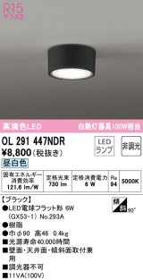 オーデリック　OL291447NDR(ランプ別梱)　シーリングライト 非調光 LEDランプ 昼白色 ブラック