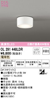 オーデリック　OL291448LDR(ランプ別梱)　シーリングライト 非調光 LEDランプ 電球色 オフホワイト