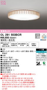 オーデリック　OL291503BCR　シーリングライト 12畳 調光 調色 Bluetooth リモコン別売 和風 LED一体型 電球色〜昼光色 [♭]