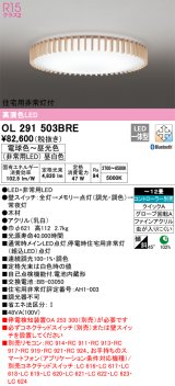 オーデリック　OL291503BRE　シーリングライト 12畳 調光 調色 Bluetooth コントローラー別売 LED一体型 電球色〜昼光色 住宅用非常灯付