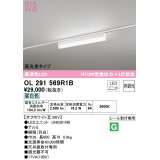 オーデリック　OL291569R1B(LED光源ユニット別梱)　ベースライト 非調光 LEDユニット交換型 昼白色 レール取付型 オフホワイト