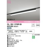 オーデリック　OL291570R1B(LED光源ユニット別梱)　ベースライト 非調光 LEDユニット交換型 昼白色 レール取付型 ブラック