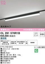 オーデリック　OL291570R1B(LED光源ユニット別梱)　ベースライト 非調光 LEDユニット交換型 昼白色 レール取付型 ブラック