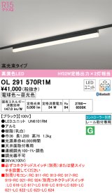 オーデリック　OL291570R1M(LED光源ユニット別梱)　ベースライト 調光 調色 Bluetooth コントローラー別売 LEDユニット交換型 電球色〜昼光色 レール取付型