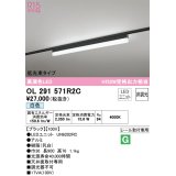 オーデリック　OL291571R2C(LED光源ユニット別梱)　ベースライト 非調光 LEDユニット交換型 白色 レール取付型 ブラック