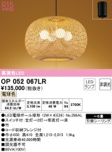 オーデリック　OP052067LR(ランプ別梱)　ペンダントライト 6畳 非調光 和風 LEDランプ 電球色 フレンジタイプ 竹