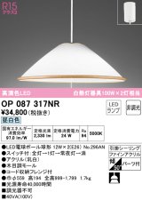 オーデリック　OP087317NR(ランプ別梱)　ペンダントライト 非調光 LEDランプ 昼白色 フレンジタイプ 木目調モール