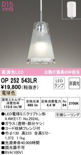 オーデリック　OP252543LR(ランプ別梱)　ペンダントライト 非調光 LEDランプ 電球色 フレンジタイプ