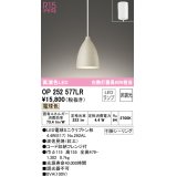 オーデリック　OP252577LR(ランプ別梱)　ペンダントライト 非調光 LEDランプ 電球色 フレンジタイプ 波佐見焼 紅土