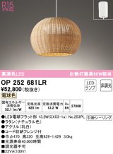 オーデリック　OP252681LR(ランプ別梱)　ペンダントライト 非調光 LEDランプ 電球色 フレンジタイプ ナチュラル