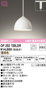 オーデリック　OP252729LDR(ランプ別梱)　ペンダントライト 非調光 LEDランプ 電球色 プラグタイプ マットホワイト [♭]