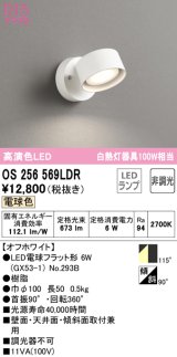 オーデリック　OS256569LDR(ランプ別梱)　スポットライト 非調光 LEDランプ 電球色 オフホワイト