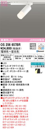 オーデリック　OS256657BR　スポットライト 調光 調色 Bluetooth コントローラー別売 LED一体型 電球色〜昼光色 プラグタイプ オフホワイト