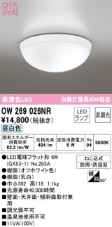 【数量限定特価】オーデリック　OW269026NR(ランプ別梱)　バスルームライト 非調光 LEDランプ 昼白色 防雨・防湿型 オフホワイト ￡