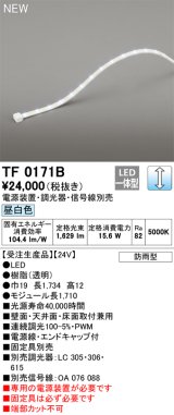 オーデリック TF0171B 間接照明 テープライト 長1710 調光(調光器別売) 電源装置・信号線別売 LED一体型 昼白色 防雨型 受注生産品 [§]