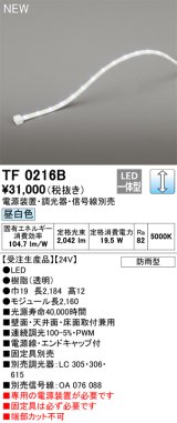 オーデリック TF0216B 間接照明 テープライト 長2160 調光(調光器別売) 電源装置・信号線別売 LED一体型 昼白色 防雨型 受注生産品 [§]