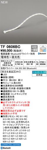 オーデリック TF0606BC 間接照明 テープライト 長6060 調光調色 Bluetooth リモコン・電源装置・ドライバー別売 LED一体型 電球色〜昼光色 防雨型 受注生産 [§]