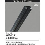 コイズミ照明 WE0221 部品 ライティングダクト 1mタイプ ブラック