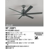 オーデリック WF249P1 シーリングファン 器具本体 パイプ吊 リモコン付 チャコールグレー