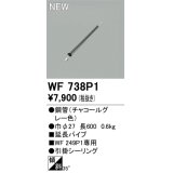 オーデリック WF738P1 シーリングファン 部材 延長パイプ 長600 チャコールグレー