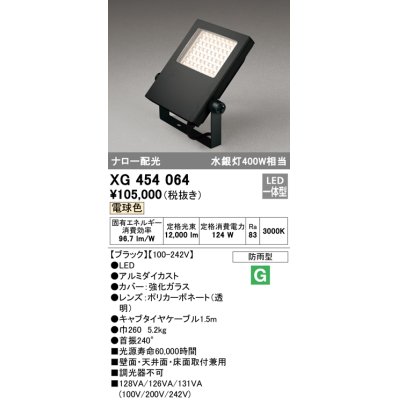 画像1: オーデリック　XG454064　エクステリア スポットライト LED一体型 電球色 防雨型 ブラック