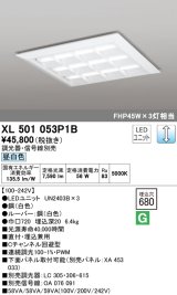 オーデリック　XL501053P1B(LED光源ユニット別梱)　ベースライト LEDユニット型 直付/埋込兼用型 PWM調光 昼白色 調光器・信号線別売 ルーバー付