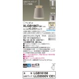 パナソニック XLGB1867CE1(ランプ別梱) ペンダント LED(温白色) 配線ダクト取付型 ダクトタイプ アルミセード 拡散タイプ LEDランプ交換型 ベージュ