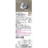 パナソニック XLGE1724CM1(ランプ別梱) スポットライト LED(電球色) 天井・壁直付型 屋外用 集光24度 LEDランプ交換型 パネル付型 防雨型 シルバーメタリック