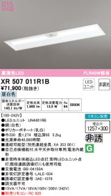 オーデリック　XR507011R1B(LED光源ユニット別梱)　ベースライト □1257×300 非調光 リモコン別売 LEDユニット交換型 昼白色 埋込型