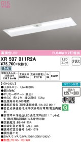 オーデリック　XR507011R2A(LED光源ユニット別梱)　ベースライト □1257×300 非調光 リモコン別売 LEDユニット交換型 昼光色 埋込型