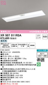 オーデリック　XR507011R3A(LED光源ユニット別梱)　ベースライト □1257×300 非調光 リモコン別売 LEDユニット交換型 昼光色 埋込型