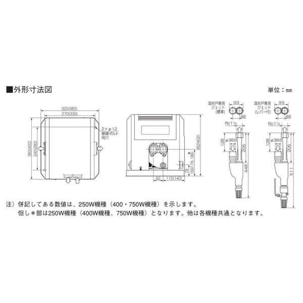 画像4: 荏原製作所　【32x25HPJD5.25S+HPJ25-24A 】 HPJD型 深井戸専用ジェットポンプ 深井戸ジェット(標準)付 250W 単相100V 50Hz ♪ (4)