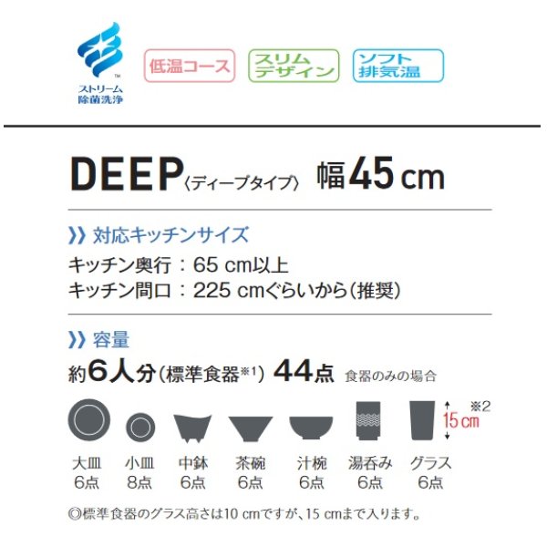 画像3: パナソニック　NP-45RD9S　食洗機 ビルトイン 食器洗い乾燥機 幅45cm ディープタイプ ドアパネル型 ドアパネル別売 (NP-45RD7S の後継品) [♭■] (3)