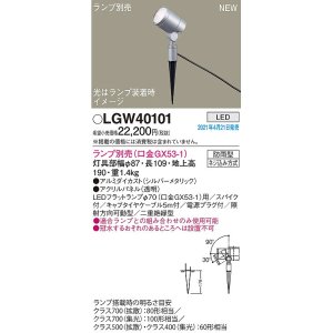 パナソニック LGW40200 エクステリア スポットライト ランプ別売(口金