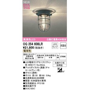 画像: オーデリック　OG254608LR(ランプ別梱)　ブラケットライト 非調光 LEDランプ 電球色 防雨型 チャコールグレー