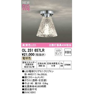 画像: オーデリック　OL251657LR(ランプ別梱)　シーリングライト 非調光 LEDランプ 電球色