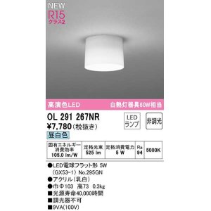 画像: オーデリック　OL291267NR(ランプ別梱)　シーリングライト 非調光 LEDランプ 昼白色