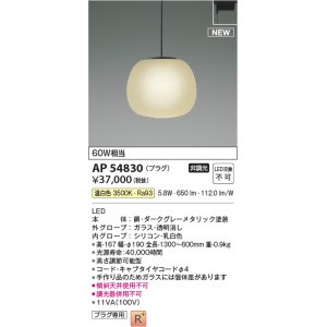 コイズミ照明 AP54946 ペンダント 非調光 LED一体型 温白色 プラグ