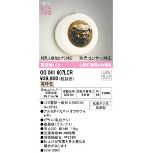 画像: オーデリック OG041607LCR(ランプ別梱) エクステリア ポーチライト LEDランプ 電球色 高演色LED 防雨型