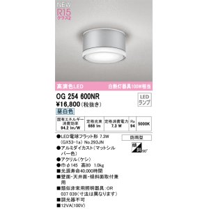 画像: オーデリック OG254600NR(ランプ別梱) エクステリア ポーチライト LEDランプ 昼白色 高演色LED 防雨型 マットシルバー