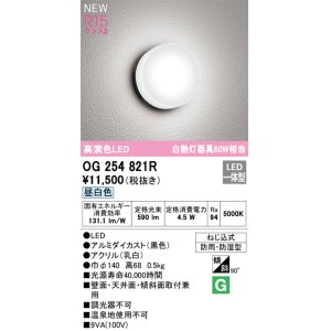 画像: オーデリック OG254821R エクステリア ポーチライト LED一体型 昼白色 高演色LED 防雨・防湿型 黒色